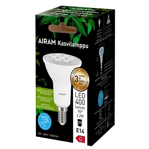 AIRAM PAR20 LED 1350cd plantlampa